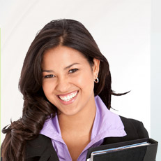Woman with thick hair